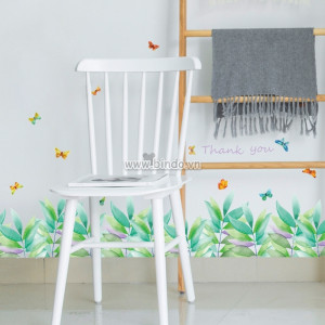 Decal dán tường Chân tường cây xanh
