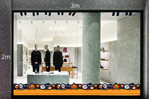 Decal dán tường Chân tường Halloween 