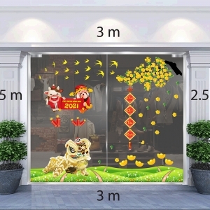 Decal dán tường Chim én, mai vàng đón Tân Xuân Decal dán tường Chim én, mai vàng đón Tân Xuân