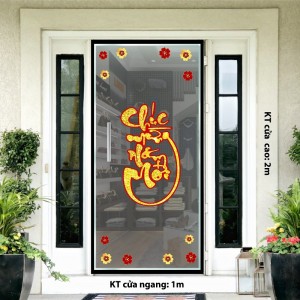 Decal dán tường Chữ chúc mừng năm mới vàng T361 Decal dán tường Chữ chúc mừng năm mới vàng T361
