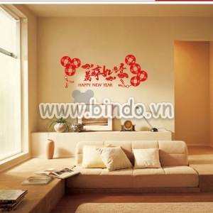 Decal dán tường Chúc mừng năm mới Decal dán tường Chúc mừng năm mới