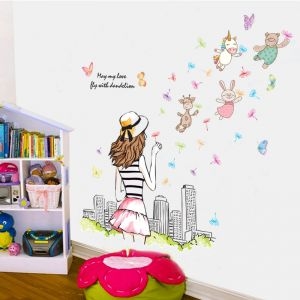Decal dán tường Decal dán tường cô gái và vườn thú, dán theo sở thích, dán tường phòng bé, TPHCM 1,20 x 1,20 (m) (dài x rộng) Decal dán tường Decal dán tường cô gái và vườn thú, dán theo sở thích, dán tường phòng bé, TPHCM 1,20 x 1,20 (m) (dài x rộng)