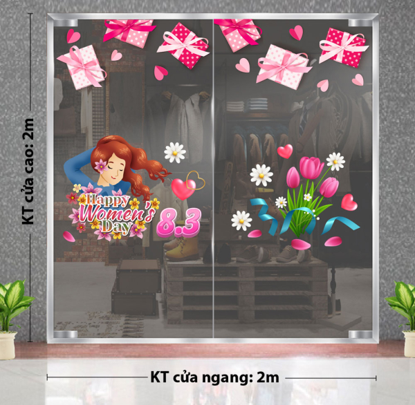 Decal dán tường Combo 27 - Decal chữ 8 tháng 3 (8/3) Decal dán tường Combo 27 - Decal chữ 8 tháng 3 (8/3)