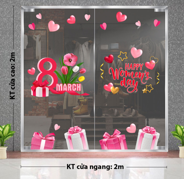 Decal dán tường Combo 28 - Decal chữ 8 tháng 3 (8/3) Decal dán tường Combo 28 - Decal chữ 8 tháng 3 (8/3)