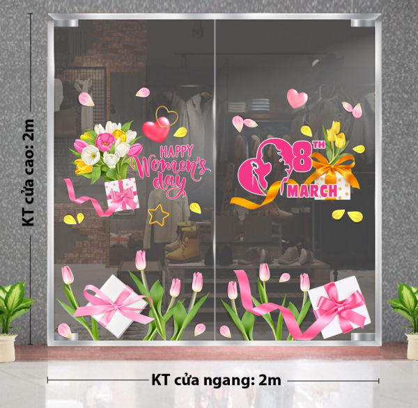 Decal dán tường Combo 29 - Decal chữ 8 tháng 3 (8/3) Decal dán tường Combo 29 - Decal chữ 8 tháng 3 (8/3)