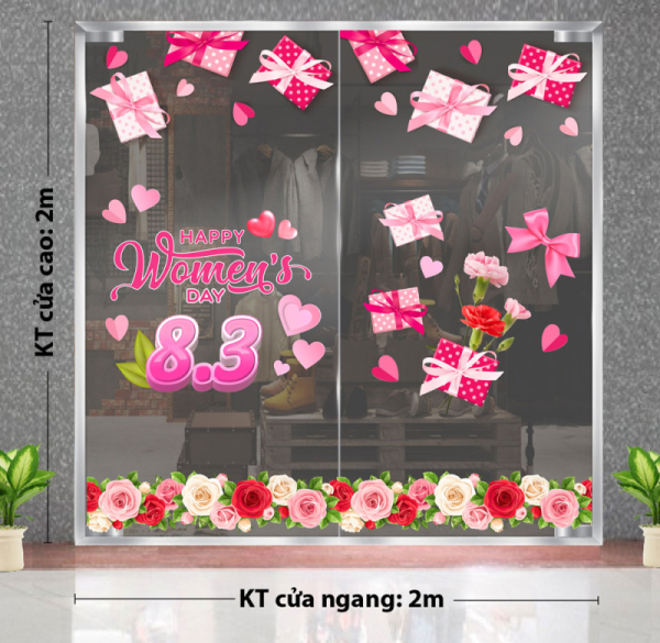 Decal dán tường Combo 30 - Decal chữ 8 tháng 3 (8/3) Decal dán tường Combo 30 - Decal chữ 8 tháng 3 (8/3)