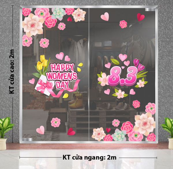 Decal dán tường Combo 33- Decal chữ 8 tháng 3 Decal dán tường Combo 33- Decal chữ 8 tháng 3