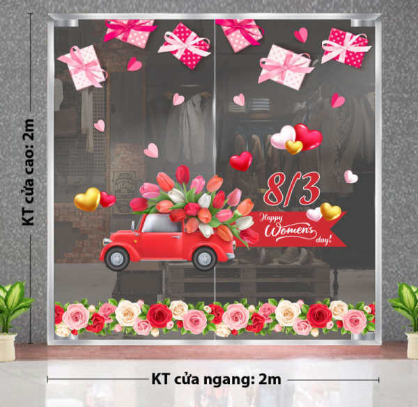 Decal dán tường Combo 37- Decal chữ 8 tháng 3 Decal dán tường Combo 37- Decal chữ 8 tháng 3