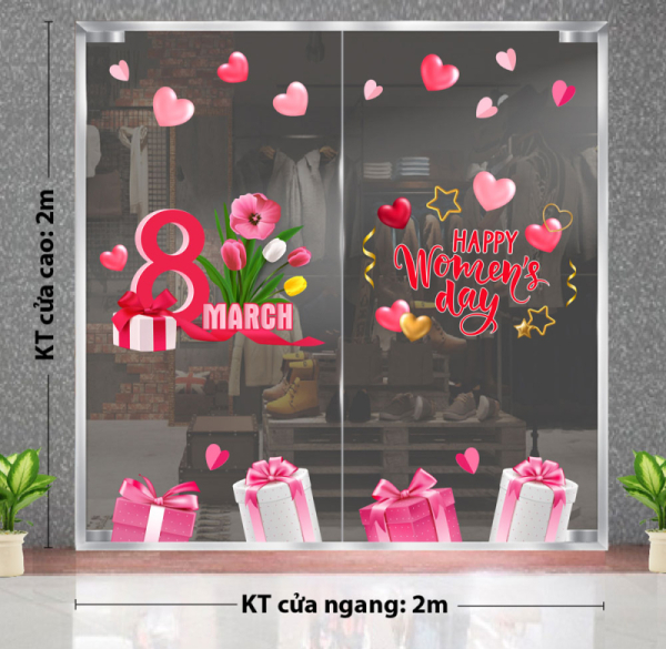 Decal dán tường Combo 38- Decal chữ 8 tháng 3 Decal dán tường Combo 38- Decal chữ 8 tháng 3