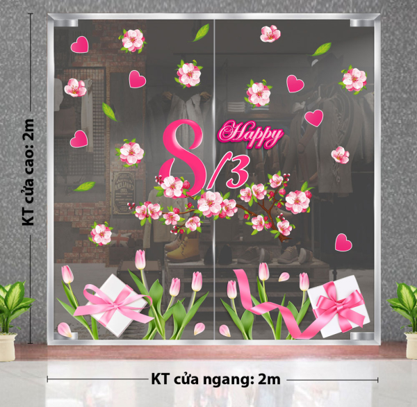 Decal dán tường Combo 40- Decal chữ 8 tháng 3 Decal dán tường Combo 40- Decal chữ 8 tháng 3