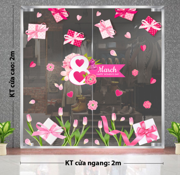 Decal dán tường Combo 41- Decal chữ 8 tháng 3 Decal dán tường Combo 41- Decal chữ 8 tháng 3