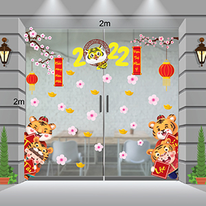 Decal dán tường Combo TV210 decal tết xuân nhâm dần gia đình hổ lấp ló đón xuân Decal dán tường Combo TV210 decal tết xuân nhâm dần gia đình hổ lấp ló đón xuân