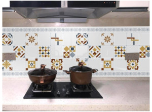 Decal dán tường Dán bếp hoa văn 1 (0,6 x 3m)