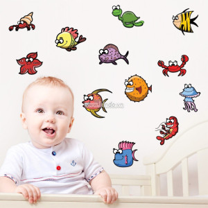 Decal dán tường Decal dán Đàn cá cho bé, chi tiết rời, dán tường phòng bé, mới nhất tại TPHCM Decal dán tường Decal dán Đàn cá cho bé, chi tiết rời, dán tường phòng bé, mới nhất tại TPHCM