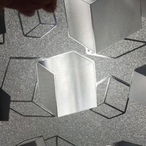 Decal dán tường Dán kính 3D hình khối khổ 1,2m