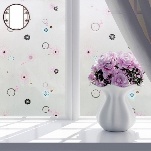 Decal dán tường Decal dán kính hoa sắc màu khổ 90cm x 1 mét Decal dán tường Decal dán kính hoa sắc màu khổ 90cm x 1 mét