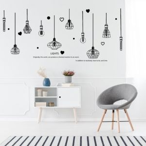 Decal dán tường Dây bóng đèn 6