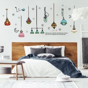 Decal dán tường Dây bóng đèn 7