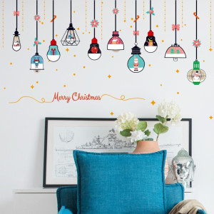Decal dán tường Dây bóng đèn giáng sinh