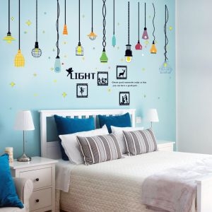Decal dán tường Dây bóng đèn 5