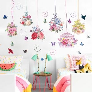 Decal dán tường Decal dây leo hoa hồng trang trí sắc màu dán tường, kính đẹp Decal dán tường Decal dây leo hoa hồng trang trí sắc màu dán tường, kính đẹp