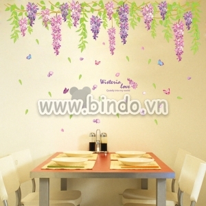 Decal dán tường Dây leo hoa tử đằng Decal dán tường Dây leo hoa tử đằng