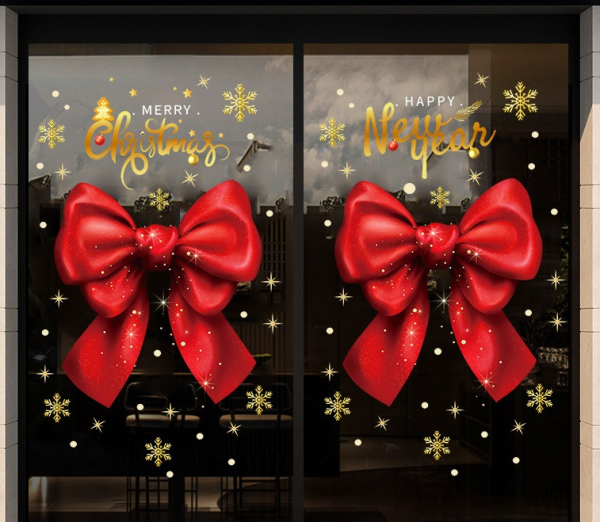 Decal dán tường Decal   Noel -  Nơ đỏ  (H) Decal dán tường Decal   Noel -  Nơ đỏ  (H)