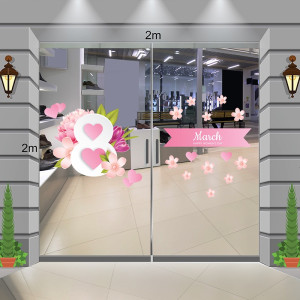 Decal dán tường Decal 8/3 dán cửa kính trang trí đẹp cho quán ăn, cà phê, spa, văn phòng ở TPHCM Decal dán tường Decal 8/3 dán cửa kính trang trí đẹp cho quán ăn, cà phê, spa, văn phòng ở TPHCM
