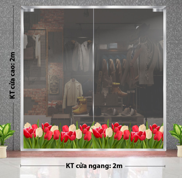 Decal dán tường Decal 8/3 Trang trí cửa kính - mẫu 38 Decal dán tường Decal 8/3 Trang trí cửa kính - mẫu 38