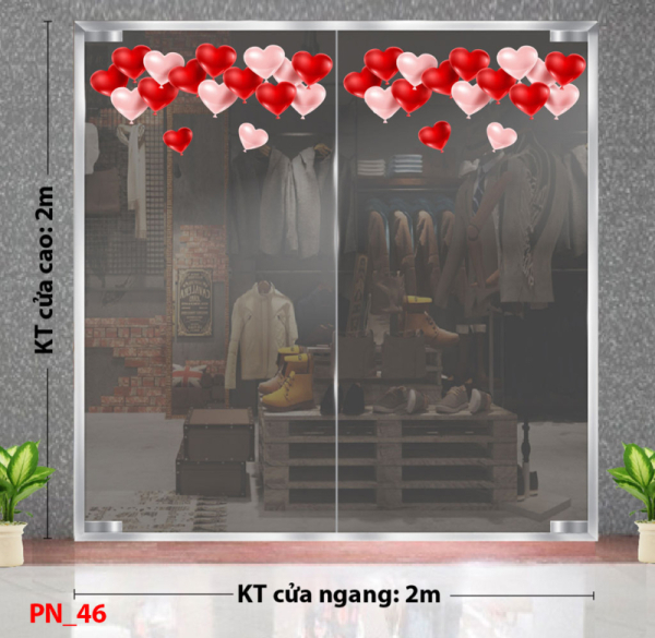 Decal dán tường Decal 8/3 Trang trí cửa kính - mẫu 46 Decal dán tường Decal 8/3 Trang trí cửa kính - mẫu 46