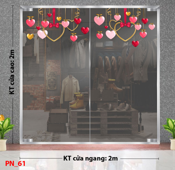 Decal dán tường Decal 8/3 Trang trí cửa kính - mẫu 61 Decal dán tường Decal 8/3 Trang trí cửa kính - mẫu 61