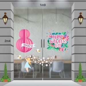 Decal dán tường Decal 8 tháng 3 (8/3) cô gái mộng mơ trang trí quán đẹp Decal dán tường Decal 8 tháng 3 (8/3) cô gái mộng mơ trang trí quán đẹp
