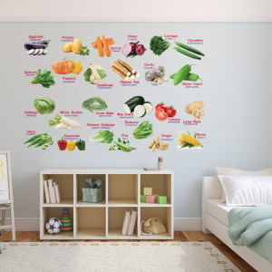 Decal dán tường Decal các loại rau củ Decal dán tường Decal các loại rau củ