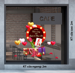 Decal dán tường Decal chữ 8 tháng 3 (8/3) quà mừng 8/3 Decal dán tường Decal chữ 8 tháng 3 (8/3) quà mừng 8/3