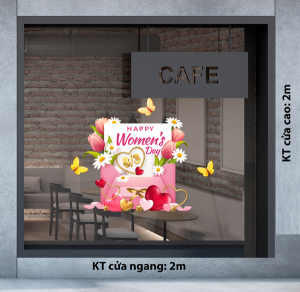 Decal dán tường Decal chữ 8 tháng 3 (8/3) thiệp hồng 8/3 Decal dán tường Decal chữ 8 tháng 3 (8/3) thiệp hồng 8/3