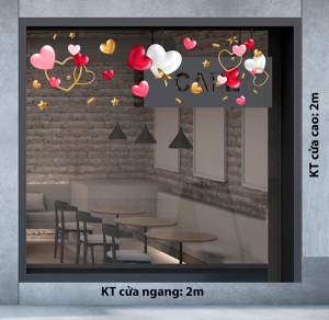 Decal dán tường Decal chữ 8 tháng 3 (8/3) trái tim màu hồng Decal dán tường Decal chữ 8 tháng 3 (8/3) trái tim màu hồng