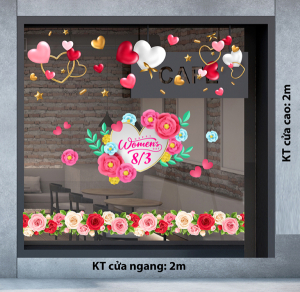 Decal dán tường Decal chữ 8 tháng 3 (8/3) trái tim  yêu thương 8/3 Decal dán tường Decal chữ 8 tháng 3 (8/3) trái tim  yêu thương 8/3