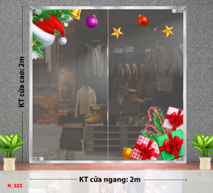 Decal dán tường Decal Noel - Món quà noel Decal dán tường Decal Noel - Món quà noel