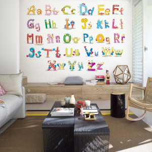 Decal dán tường Decal chữ cái dán cho bé Decal dán tường Decal chữ cái dán cho bé