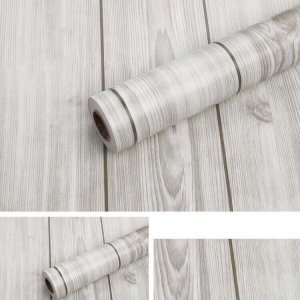 Decal gỗ trắng xám, giấy dán tường giả gỗ màu xám, khổ 45cm x10m, dán tường phòng khách, phòng ngủ, có sẵn keo tại TPHCM 【Có đổi trả】