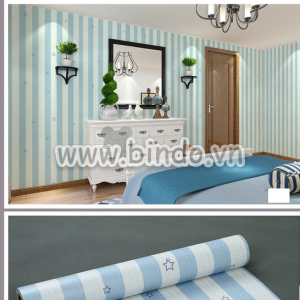 Giấy decal cuộn sọc sao xanh