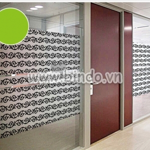 Decal dán tường Decal dán kính họa tiết hoa văn đen 90cm x 1m