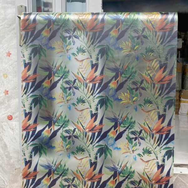 Decal dán tường Decal dán kính hoa văn bông hoa phi điểu 90cm x 100cm Decal dán tường Decal dán kính hoa văn bông hoa phi điểu 90cm x 100cm