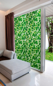Decal dán tường Decal dán kính lá xanh
