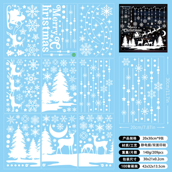 Decal dán tường Decal dán kính noel bông tuyết số 1 Decal dán tường Decal dán kính noel bông tuyết số 1