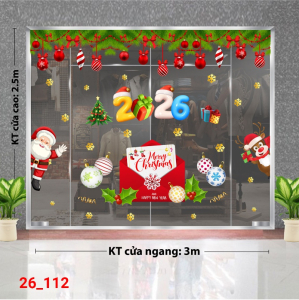 Decal dán tường Decal dán kính Noel Combo số 112