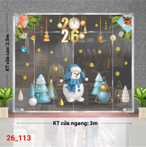 Decal dán tường Decal dán kính Noel Combo số 113