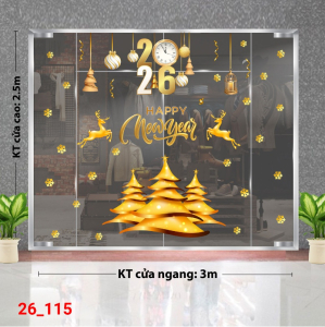 Decal dán tường Decal dán kính Noel Combo số 115