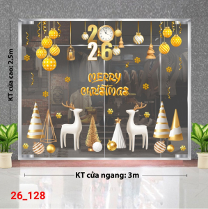 Decal dán tường Decal dán kính Noel Combo số 128