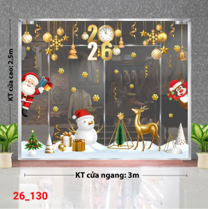 Decal dán tường Decal dán kính Noel Combo số 130